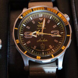 Vostok Europe Anchar Diving (Blk w/ Tan Fiber Band)